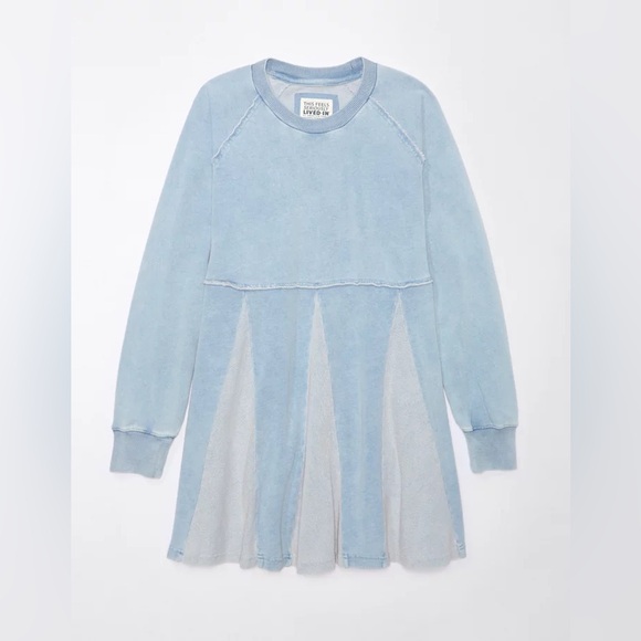 American Eagle “Seriously Lived-In” Fleece Babydoll Mini Dress - Picture 3 of 10